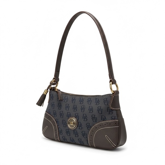 Dooney & Bourke Handbags - DOONEY & bourke Elegant Blue and Brown Shoulder Bag